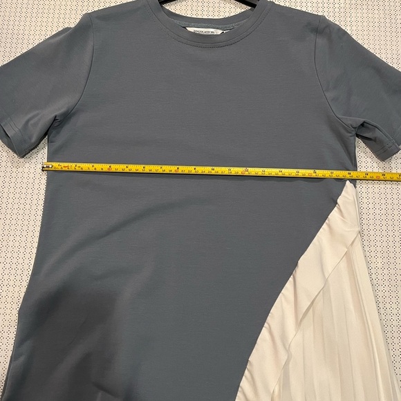 SALE !!!!!ONUOLAVICHU gray dress with short sleeves - Picture 7 of 8